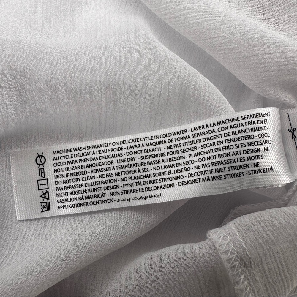 Ariat White Sheer Lace with Braided Tie at V-Neck Lace Detail SZ S - Picture 14 of 15